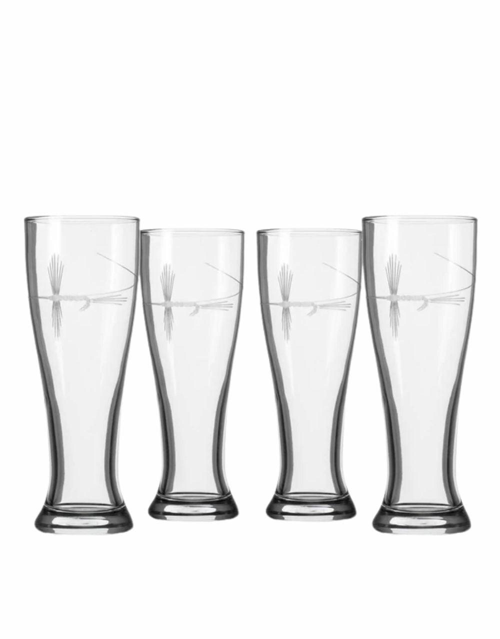 ROLF GLASS FLY FISHING BEER PILSNER (SET OF 4)