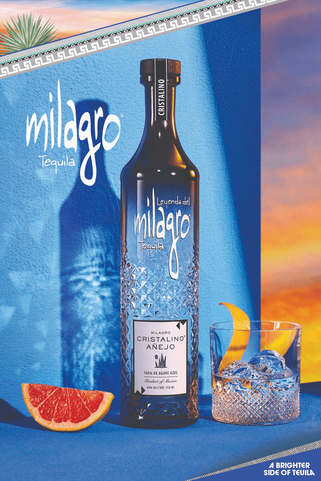 MILAGRO CRISTALINO AÑEJO TEQUILA