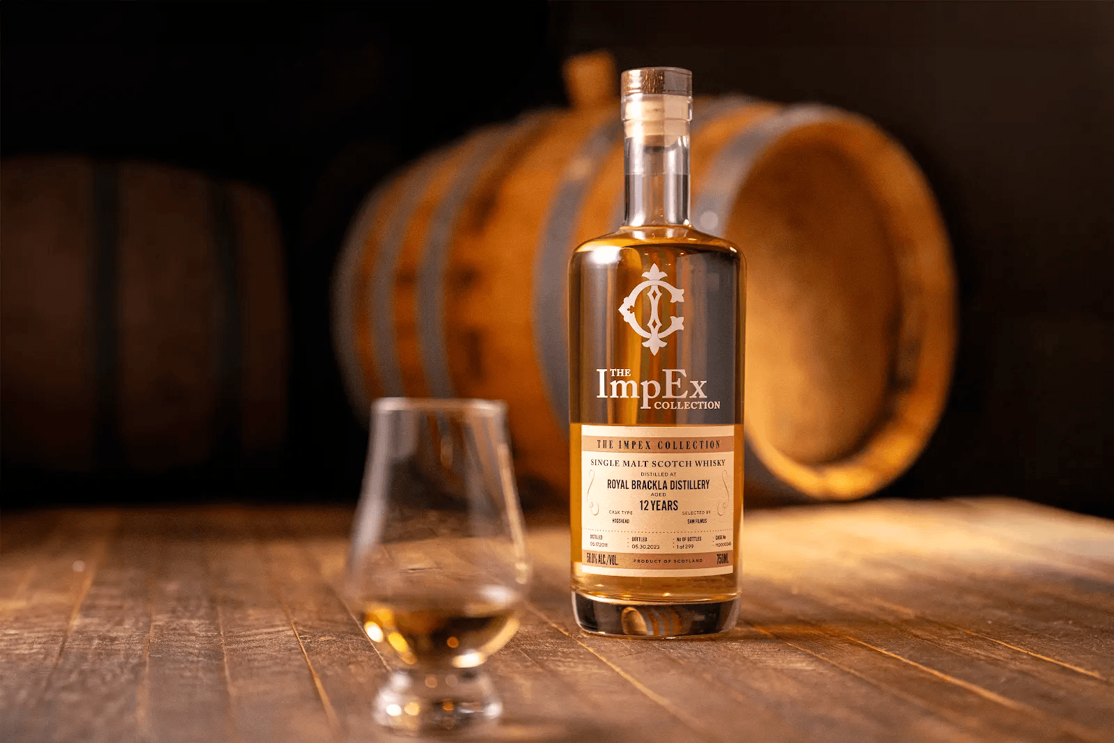 THE IMPEX COLLECTION 2011 12 YEAR OLD ROYAL BRACKLA SINGLE CASK #110000245