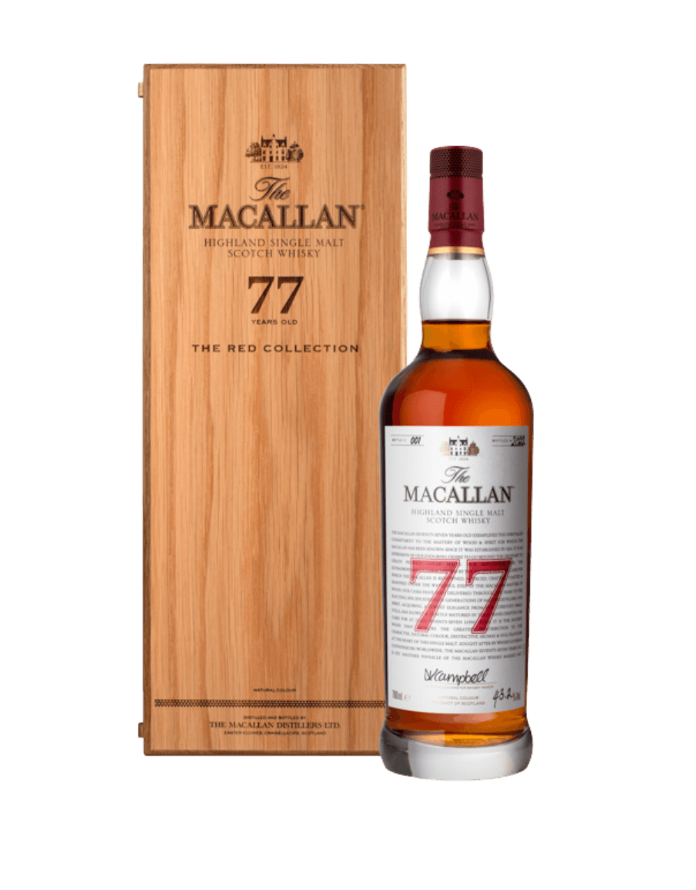THE MACALLAN RED COLLECTION 77 YEARS OLD