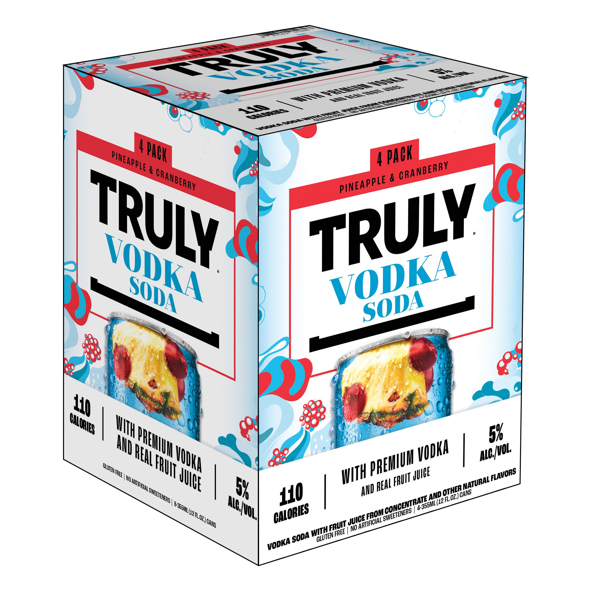 TRULY VODKA SELTZER PINEAPPLE CRANBERRY