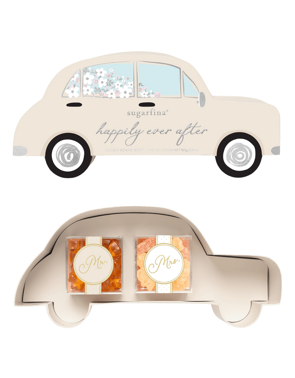 Sugarfina Mr. & Mrs. Happily Ever After Vintage Car 2 Piece Candy Bento Box