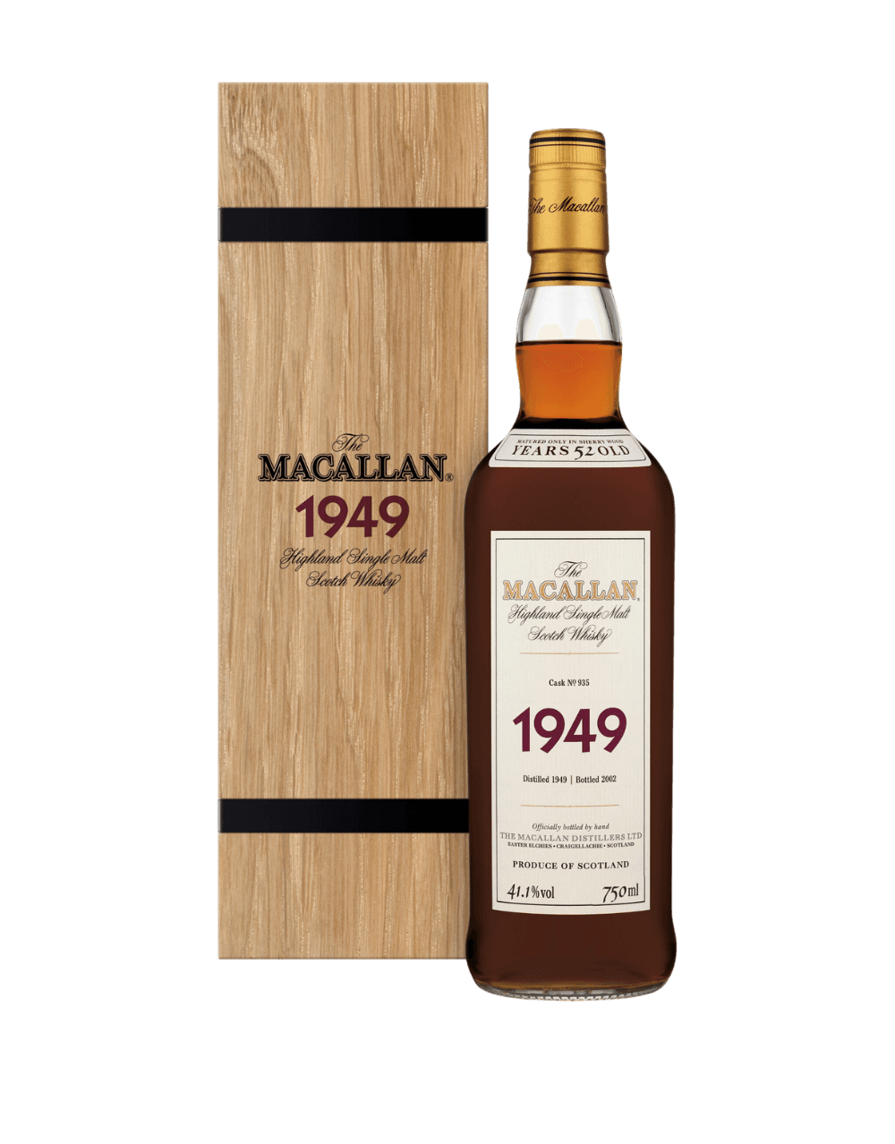 THE MACALLAN FINE & RARE SCOTCH SINGLE MALT WHISKEY 1949 CASK #935