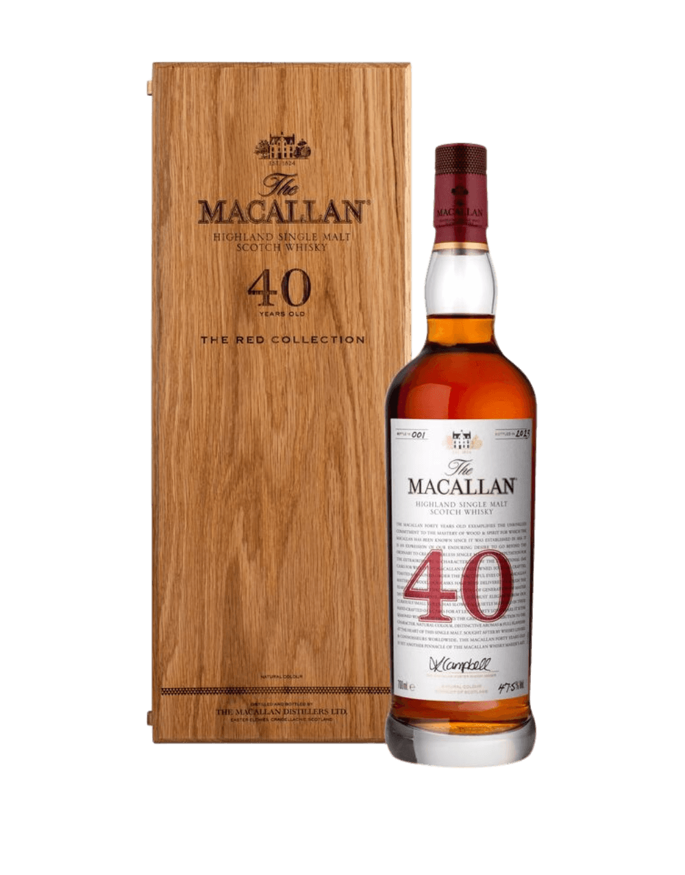THE MACALLAN RED COLLECTION 40 YEARS OLD