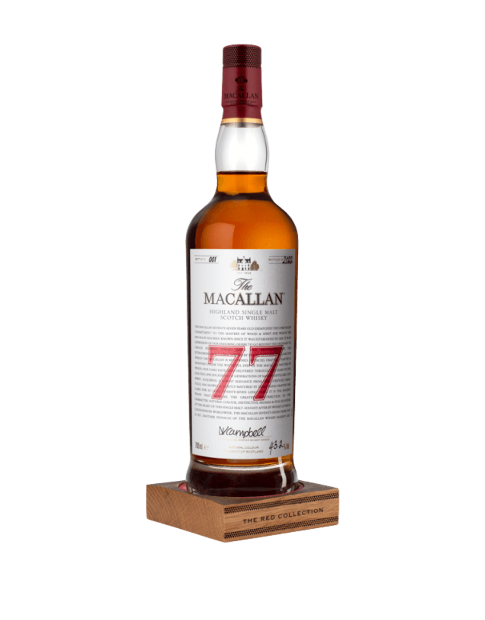 THE MACALLAN RED COLLECTION 77 YEARS OLD