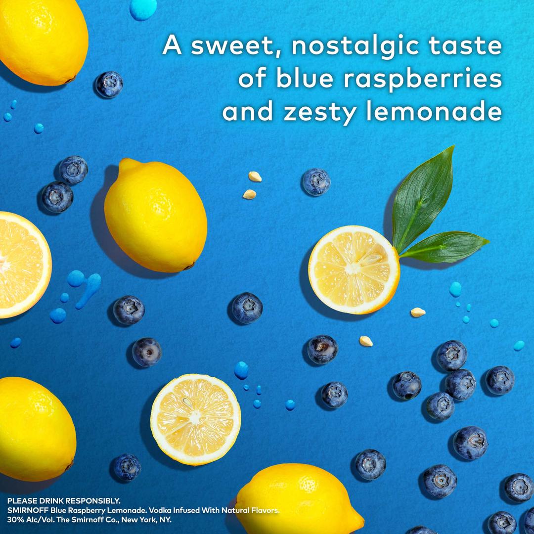 SMIRNOFF BLUE RASPBERRY LEMONADE VODKA