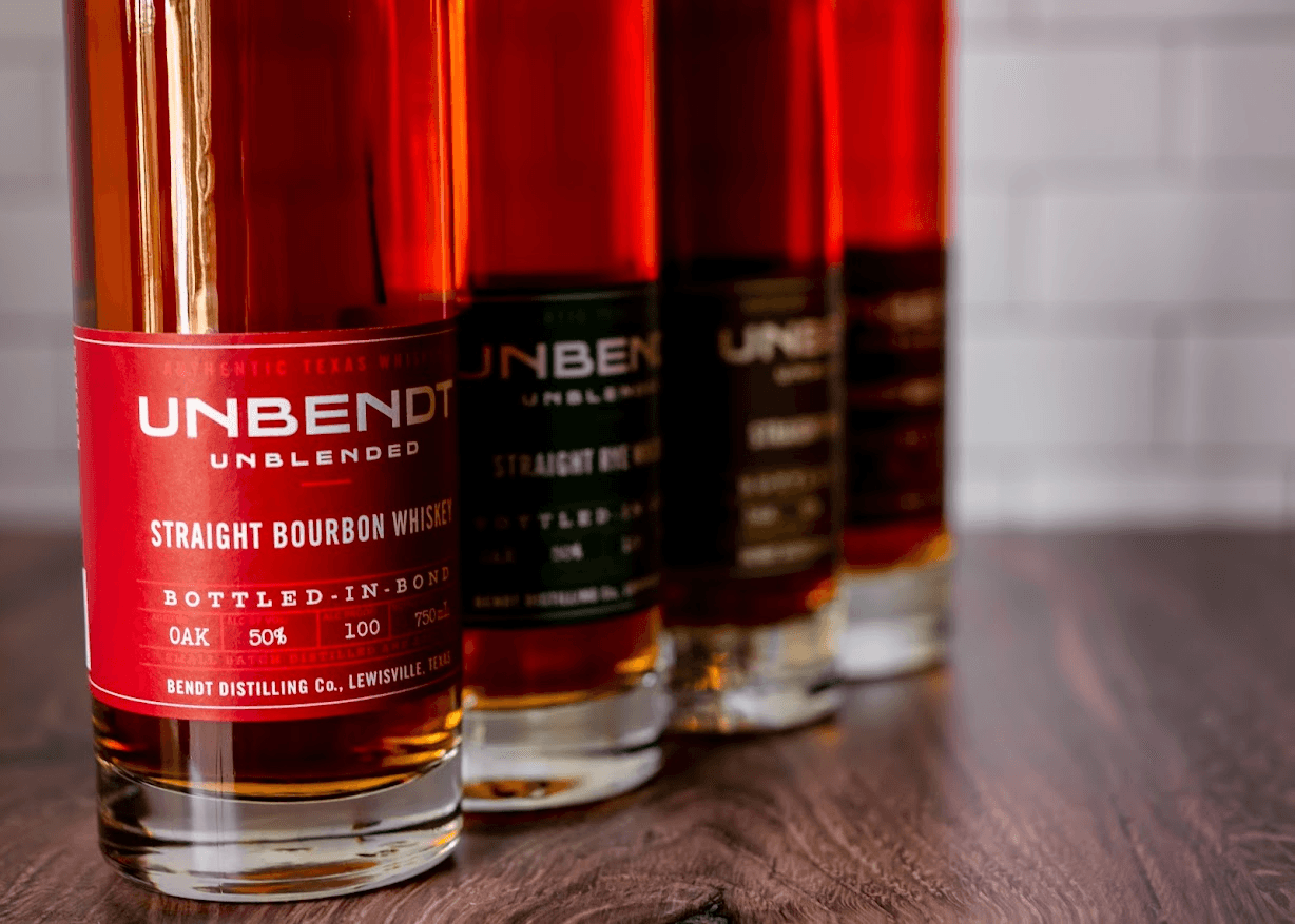 UNBENDT BOTTLED IN BOND TEXAS STRAIGHT BOURBON WHISKEY