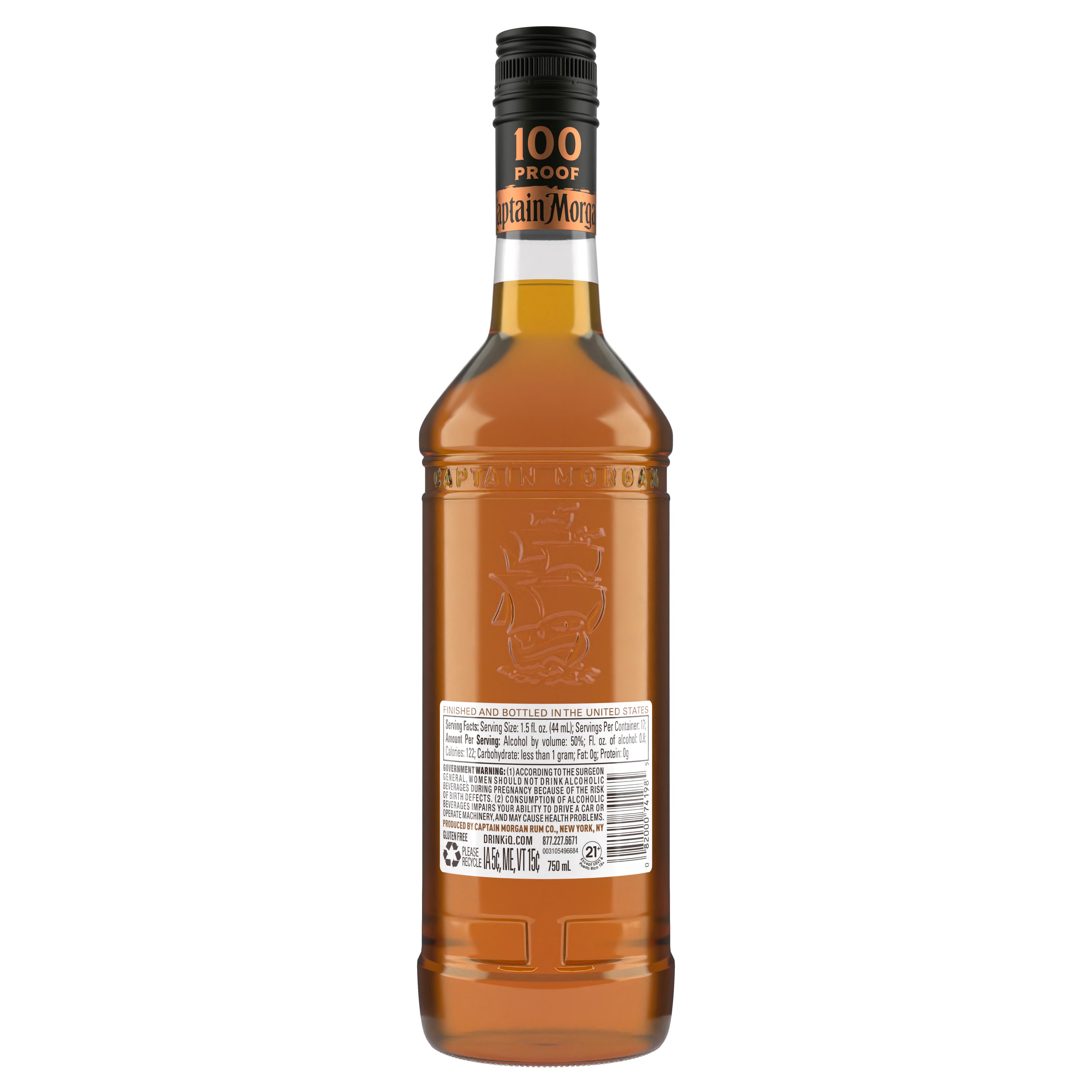CAPTAIN MORGAN BLACK CASK 100 PROOF SPICED RUM