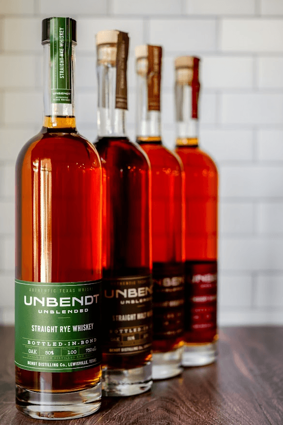 UNBENDT TEXAS BOTTLED IN BOND TEXAS STRAIGHT RYE WHISKEY