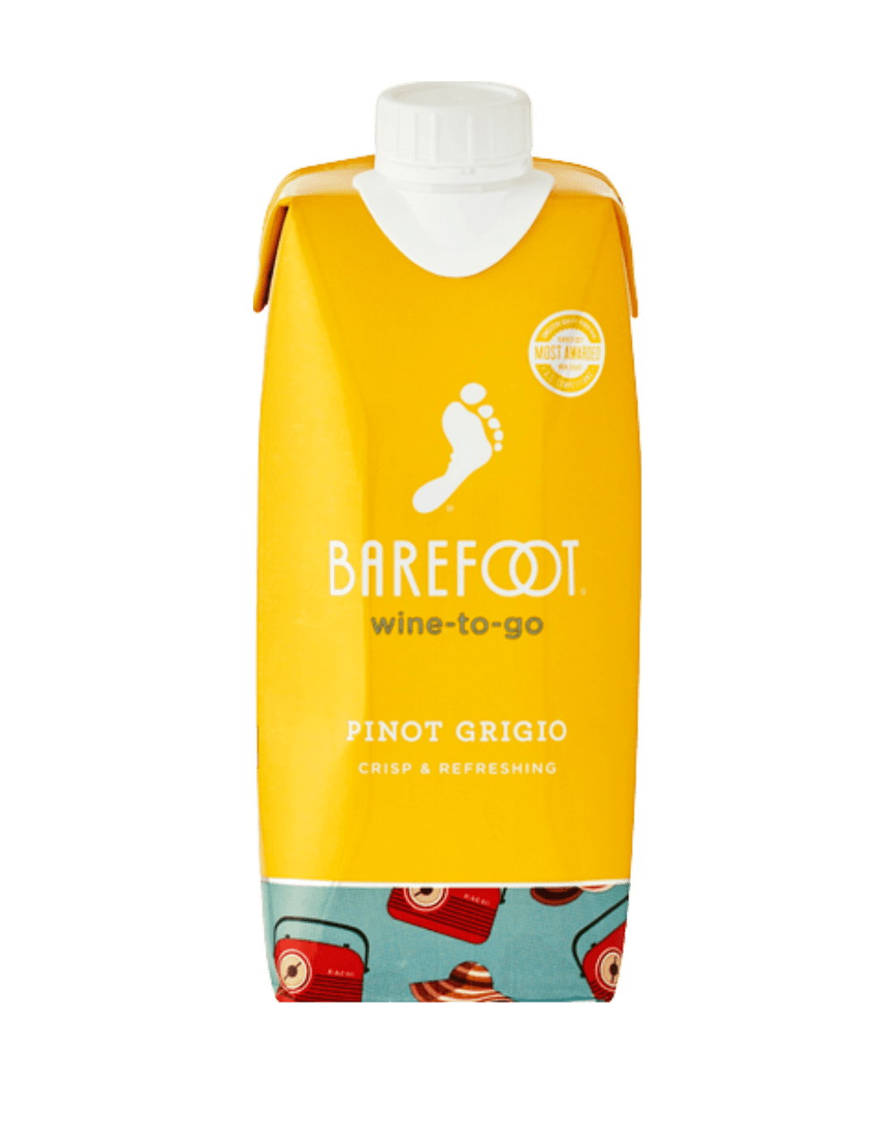 BAREFOOT-TO-GO PINOT GRIGIO WHITE WINE TETRA