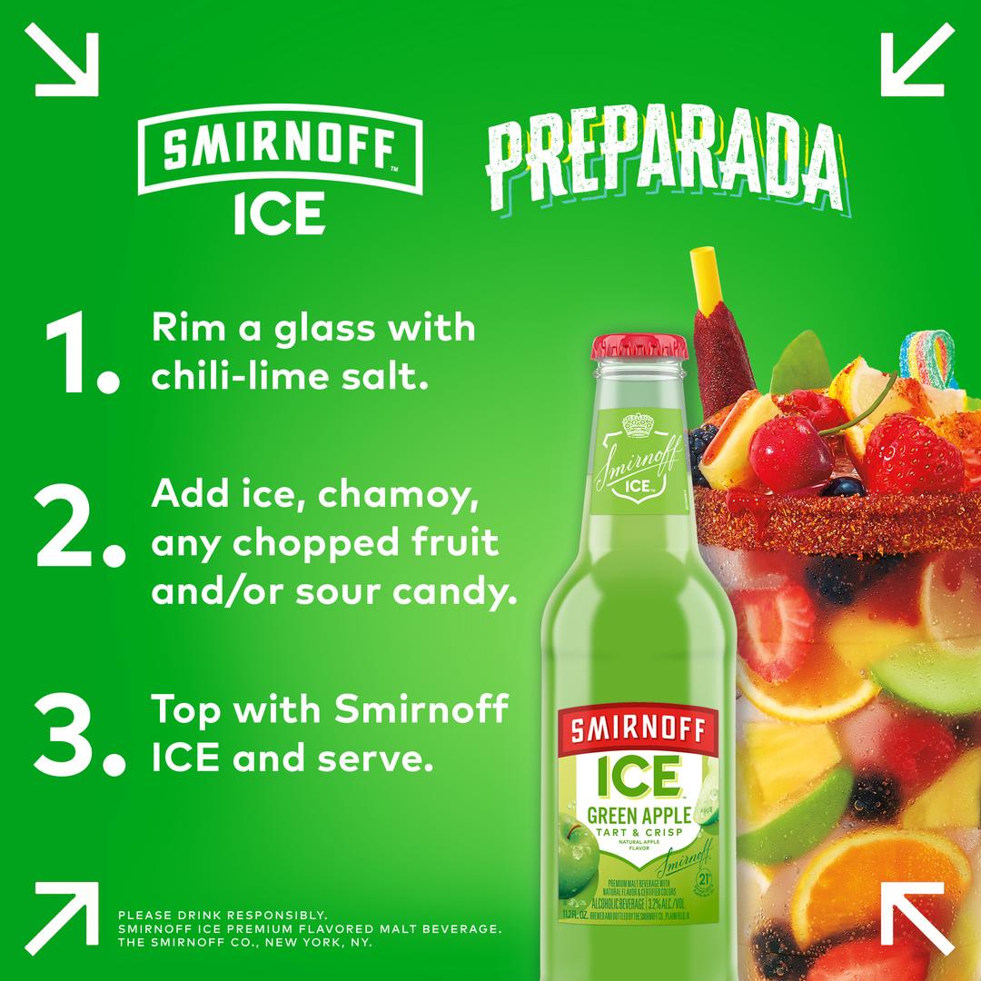 Smirnoff Ice Flavored Malt Beverage Green Apple